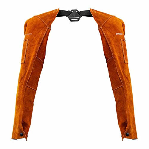 Stamos Welding Group SWS09 Schweißerärmel Rindspaltleder 70/57 x 16/26 cm Schutzärmel Schweißer-Armschutz Schweißärmel