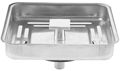 Square Sink Strainer Drainer, Stainless Steel Kitchen Bathroom Home Sink Drain, Anti-Blocking Mesh Stopper Basket Strainer Post Stopper Waste Plug