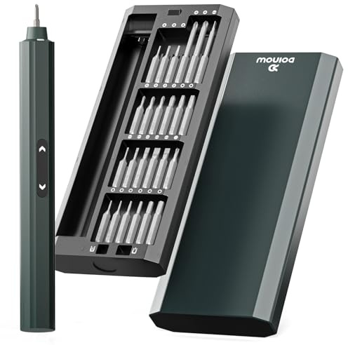DOINOW Kit tournevis de précision, tournevis electrique sans fil avec 48 embouts magnétiques, lumière LED, rangement magnétique, adapté à la réparation de téléphones, montres, ordinateurs portables