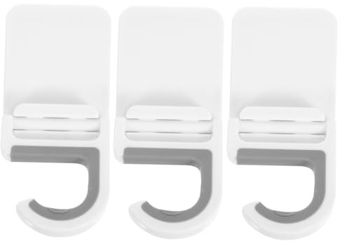 Cabilock 3pcs Seamless Mop Holders Strong Adhesive Wall Mounted Mop Clips for Bathroom and Kitchen No Drilling Required Storage for and Brooms
