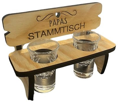Pet-Jos Gravierte Schnapsbank, personalisierte gebrannte mit 2 Gläsern, gravierte Brandy-Bank und Brandy-Glas, personalisiert mit Namen, Geschenk, Hochzeitstag, Hochzeit, Papas