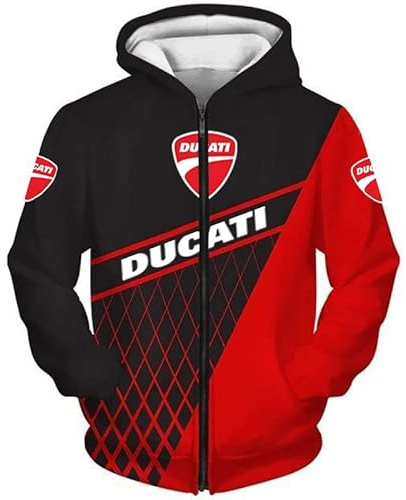 GIOPSQ Sudaderas con capucha para hombre para Du-Cati Impresión 3D Casual Sudadera con capucha Jumper Sudaderas Tops Otoño/E/3XL