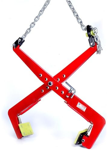 EXCLURA Paving Slab Lifter Stone Paver Lifter Chain Carrying Grabber, Adjustable Opening 12cm-97cm (4 3/4-38 1/4), Steel Scissor Lifter for Granite/Curb/Brick(XX-L)