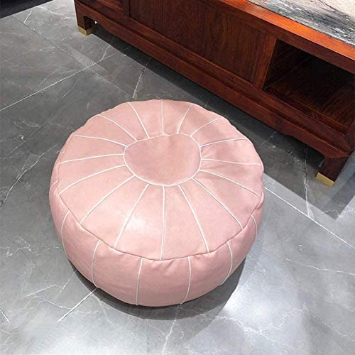 Sitzsack aus Leder, handgefertigt, großes Bodenkissen, Sitzsack für Wohnzimmer, Dekoration, Aufbewahrung, 58 x 58 x 30 cm