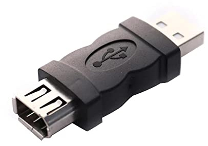 Qsvbeeqj Firewire IEEE 1394 6-Pin Female to USB Male Cable Converter Adapter for Printer Digital Camera Scanner Hard Disk