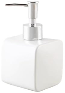 ZKALQECNF Dispensadores de loción Dispensador de champú y Gel de Ducha Mate con Botella de cerámica for desinfectante de Manos Dosificador de Jabón(Blanco)