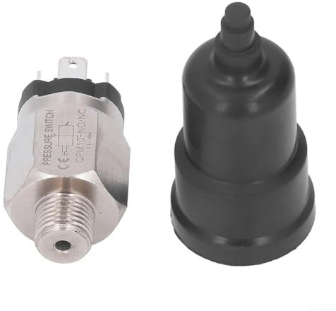 CWOQOCW Druckschalter, 6,35 mm (1/4 Zoll), 1/8 Zoll Außengewinde, pneumatisch, verstellbar, Membran-Typ, Druckschalter, normalerweise offen und geschlossen integriert (1/4 Zoll)