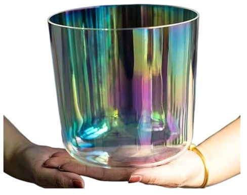 Ciotole per il canto in cristallo di qua 432 Hz, chiaro for la riduzione dello stress, bilanciamento dei chakra del corpo, guarigione del suono, meditazione, preghiera, buddista, yoga(7 Inch B)