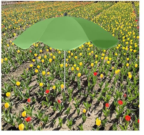 Ombrellone Parasole per Piante ombreggiante da Giardino Protezione Copertura Regolabile Pieghevole in Vaso Fiori Esterni Cortile terrazzo(Verde)