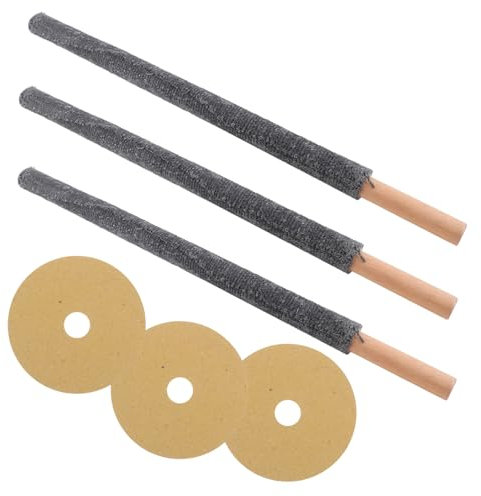 CIYODO 3piezas Antorchas Para Exteriores De Madera Con Antorchas De Jardín Para Decoración De Patio Terraza y Camping Incluye De Hule Portátiles Para Eventos Al Aire y Fiestas