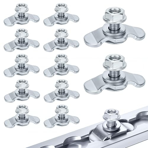 136401 Fit4drive ‎M8x20 12 Stück Airlineschiene Zubehör Airlineschiene Fitting Airline Schienen für M8 Airline Rail Ladungsicherung Schraubfitting Verzinktem Stahl 500daN