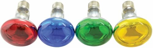 RED Blue Green Yellow 60W R80 Coloured Reflector Disco Spot Light Bulb ES Screw