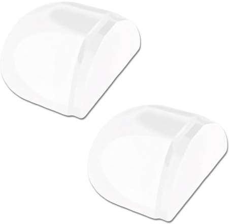 Livawnd 2 Pack Clear Self-Adhesive Floor Stoppers, Transparent Silicone Door Buffers, No Drilling Wall & Door Protectors for Smooth Floors, Noise Reduction