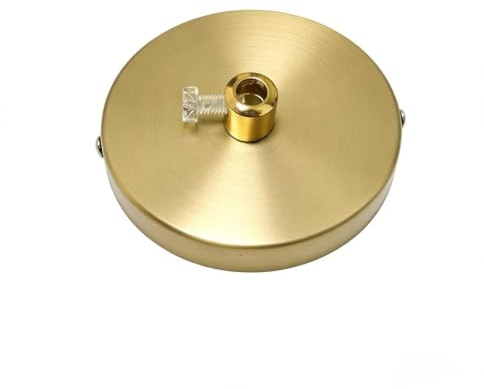 AstrizLamp 1 Agujero Embellecedor Lampara Techo 15cm Circular Roseta de Techo de Metal Dorado Hierro Cubierta Lámpara de Techo 1 vía Fijación al Techo con Accesorio para plafones, lámparas colgantes