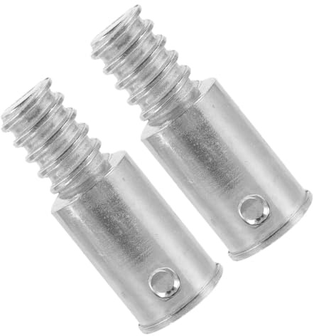 PAMINGONO 2 Stück Metall Gewinde endadapter für Besenstiele Langlebiger Edelstahl Anschluss mit American Thread Stabiler Ersatz für Teleskop Verlängerungsstangen Einfache Montage für