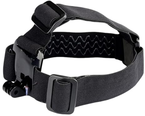 Casque Bandeau de Tête pour Caméra d'action, Sangle de Fixation Élastique, Ceinture Frontale pour Caméra d'action, Fixation Bandeau Support de Tête, Compatible avec G0Pro Her05/6/7, DJi, insta360