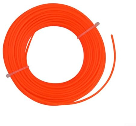 Rasentrimmerfaden 2,0–3,0 mm, verstärkt, 2 Stück (30 m insgesamt) für Rasenmäher, Nylonschneiderspule für Gartengeräte(2,0 x mm)