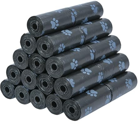450 Kotbeutel für Hunde,Hundekotbeutel,Auslaufsichere Kotbeutel für Hunde,Hundekotbeutel Biologisch Abbaubar für Spaziergänge Im Freien,Dog Poo Bags,Wasserdicht,Reißfest,Extra Dicke,Schwarz