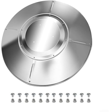 Bouclier réflecteur pour chauffage de terrasse en forme de parapluie fabriqué en aluminium résistant à la corrosion pour une utilisation en extérieur (4 + 1)