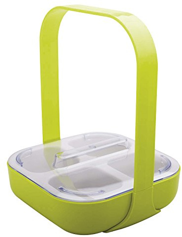 Zak Designs 2110-P871 Plateau Panier de 4 Compartiments Vert/Blanc
