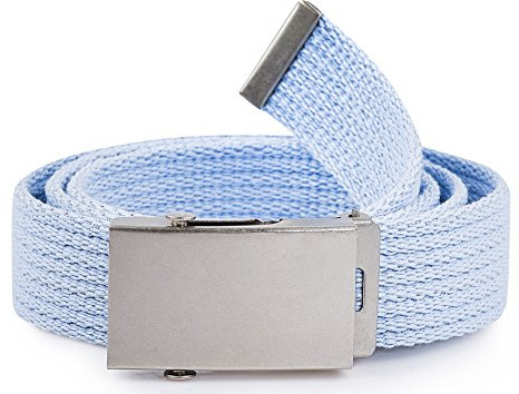 Merry Style Damen Gürtel Stoffgürtel P20 (Hellblau-Silber, 105 cm (Gesamtlänge 110 cm))