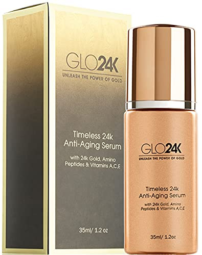GLO24K 24k Gold Antialterung Serum mit Vitaminen C und E