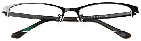 WFENG Stilvolle Und Elegante Lesebrille,Anti-Strahlung Anti-Blau Lesebrille,Alte Brillen Für Herren Und Damen Halber Rahmen/Schwarz / +1.0