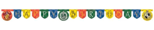 Procos 93371 - Geburtstags-Girlande Harry Potter, 2 Meter lang, FSC® Mix, Dekoration