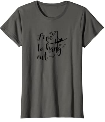 Damen Lustiger Pole Dance Spruch Pole Tanz Motiv T-Shirt
