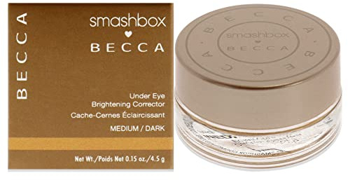 Smashbox X BECCA Under Eye Brightening Corrector | Brightens and Corrects Dark Circles | Vitamin E, 0.15 Ounce, Medium/Dark