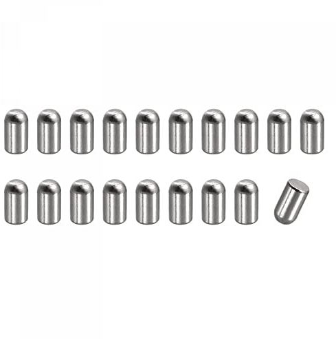 sourcing map 20 Stk. Dübelstift 304 Edelstahl Rundkopf Holz Etagenbett Regalstifte Stützregale Befestigung Elemente 6x8mm