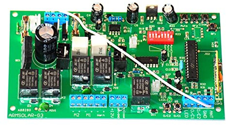 PAKLIF Kit apriporta automatico 12V DC Swing Control board con 4pcs telecomando per DC Linear Dual Swing Arm motore porta elettronica Driveway Gate Motor (colore : 12v board no remoto)
