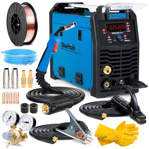 Sherman DIGIMIG 200 Synergic - 200A Soldador Inverter con y sin Gas - Sinergia Total, Memoria de Ajustes - Soldadura: MIG, MMA, LIFT-TIG - Set Basic
