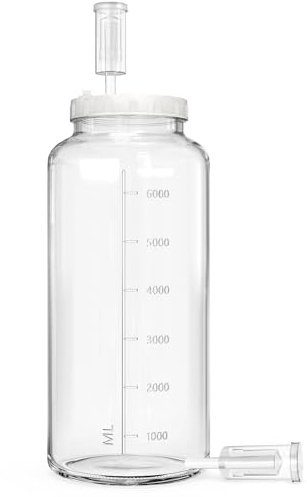 Absovetu 7,6 Litre Groß Fermentierglas mit Luftschleuse - Gärglas Fermentationsgläser Sauerteig Starter Set für Kimchi Kombucha Kefir Gemüse