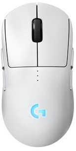 Logitech G PRO 2 LIGHTSPEED kabellose Gaming-Maus für Rechts- oder Linkshänder, mit bis zu 4 anpassbaren und umschaltbaren magnetischen Seitentasten, 44K-DPI-Sensor, USB-C-Ladefunktion – PC/Mac - Weiß