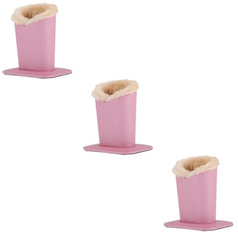 WRITWAA 3 Stk Plüsch Brillengestell Sonnenbrillenhalter Brillenhalter für den Schreibtisch kinder brillenständer schnapsgläser Plüsch gefütterter Leder Rosa