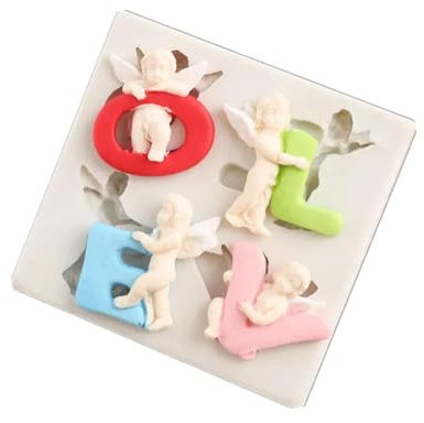 Epoxidharz-Formen, 9,5 x 8,5 x 1 cm, Engelsbuchstaben, Liebesform, Silikonform, Küche, Backen, Dekoration, Werkzeug, Harz, Kuchen, Schokolade, Fondant, Zubehör