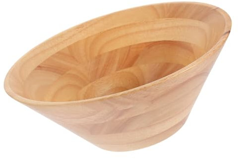 OKUMEYR Ciotola di Legno per Servire Insalata Ciotola Forma di Cono per Antipasti e Snack per Alimenti in Legno Naturale