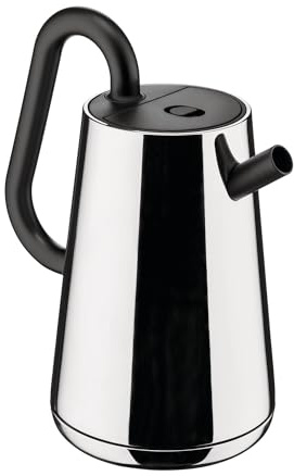 Alessi Toru NE01 B Design elektrisk vattenkokare i rostfritt stål 18/10 och termoplastisk harts, europeisk kontakt 2400 W 170 cl svart