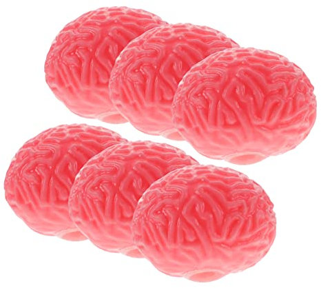 BESTonZON 6stücke Fake Gehirne Anti-Stress Spielzeug Lustige Halloween Deko Und Druckentlastung Für Partys Karneval Und Aprilscherze Realistische Designs