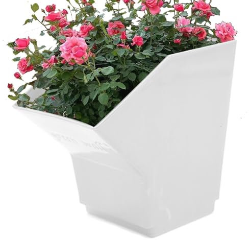 Fioriera da parete per piante interne, vaso sospeso con drenaggio – Fioriera verticale da parete con foro di drenaggio per ringhiere, balconi