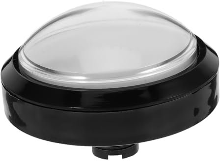 LOPUNER Botón De Juego Redondo Blanco para Concursos y Fiestas, Botón Pulsador De Repuesto De Plástico Resistente, Accesorio para Máquina Recreativa