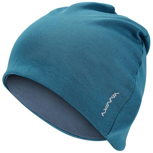 YANIKY Mössa för kvinnor – män modal sovmössa, bomull kemomössa – unisex skull cap – mjuka och hudvänliga mössor, BLÅ, one size