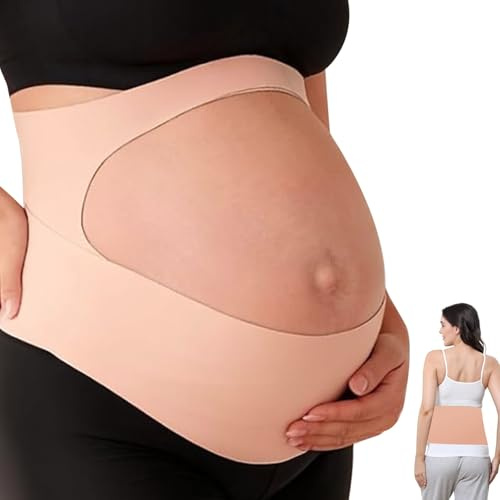 Schwangerschaftsgürtel, 3D-Formung & Ergonomisches Design, Unsichtbar & Nahtlos, Weiches Hautfreundliches Material, Lüftungslöcher, Selbstklebende Verschluss