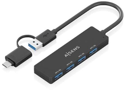 Hub USB Tipo-C + USB 3.1 Aisens A109-0987- 4xUSB