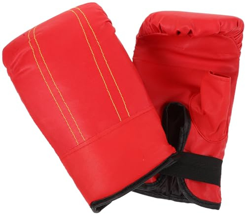 HOODANCOS Boxhandschuhe Trainingshandschuhe aus Leder mit Polyurethan Schaumstoff Anti Wear und Handgelenkschutz 1 Paar für Mixed Martial Arts und Taekwondo