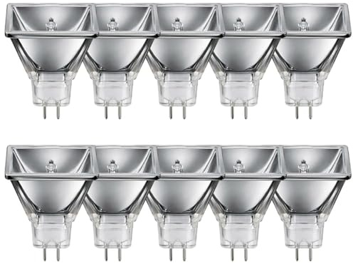 NCC-Licht 10x Halogen Leuchmittel MR16 Reflektor Quadro GU5,3 35W Warmweiß | Halogen Reflektor für 12V Niederspannung, stufenlos dimmbar, ideal für Akzent- und Spotbeleuchtung