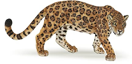 PAPO - Figura Giaguaro - Animale Selvaggio per Bambini dai 3 Anni in su - 11,2 x 4,8 x 5 cm - Felino Realistico in Plastica - Dipinto a Mano - Collezione Animali Selvatici - 50094