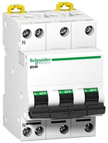 disjoncteur - schneider dt40n - 3 phases + neutre - 25 ampères - courbe d - schneider electric a9n21418