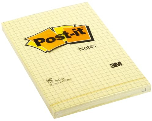 Post-it 102 x 152 mm stor anteckning - Kanariegul (förpackning med 6)